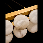 Люстра линейная прямоугольная с сферическими плафонами Phased Spheres варинант исполнения - 3 | Loft Concept во Владивостоке