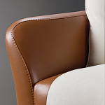 Элитарный современный диван Birmingham с кожаной спинкой варинант исполнения - 3 | Loft Concept во Владивостоке