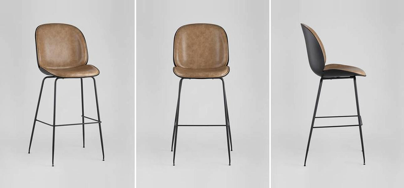 Стул Барный Винтажная Коричневыя Экокожа Vendramin Bar Chair Стул Барный Винтажная Коричневыя Экокожа Vendramin Bar Chair - Loft-Concept во Владивостоке