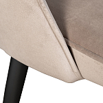 Стул велюровый серо-бежевый Schelde Gray Beige варинант исполнения - 3 | Loft Concept во Владивостоке