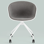Офисное кресло из пластика с мягким сиденьем Eggshell Grey варинант исполнения - 3 | Loft Concept во Владивостоке