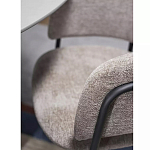 Стул полукруглый с каркасом из металла и мягким сиденьем и спинкой Soft Chenille варинант исполнения - 8 | Loft Concept во Владивостоке