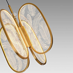 Люстра с гравировкой на акриловых плафонах Gravyura Bronze D 33 см варинант исполнения - 3 | Loft Concept во Владивостоке