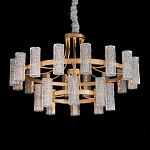 Люстра двухъярусная круглая с текстурными цилиндрическими плафонами Glimpse варинант исполнения - 7 | Loft Concept во Владивостоке