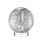 Настольная лампа с прозрачным шарообразным плафоном на цилиндрической подставке Crystal Globule варинант исполнения - 1 | Loft Concept во Владивостоке