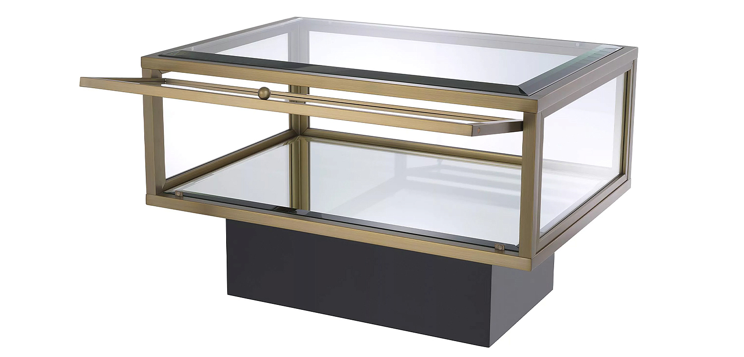 Приставной стол с витриной Eichholtz Side Table Ryan Приставной стол с витриной Eichholtz Side Table Ryan - Loft-Concept во Владивостоке
