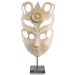 Маска ручной работы деревянная с резьбой Mask of Happiness варинант исполнения - 1 | Loft Concept во Владивостоке