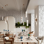 Подвесной светильник с цилиндрическим белым бетонным плафоном Terrazzo Light варинант исполнения - 3 | Loft Concept во Владивостоке