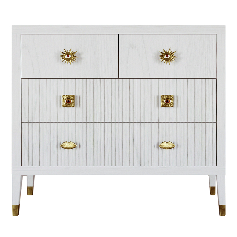 Бельевой Комод с 4 ящиками Elsa Dreams White Белый во Владивостоке | Loft Concept 