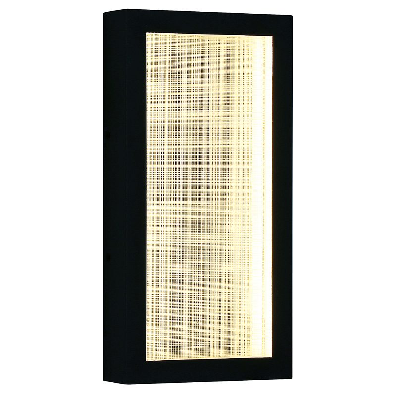 Светодиодное прямоугольное бра из металла черного цвета Lattice Lux Черный Светодиодное прямоугольное бра из металла черного цвета Lattice Lux Черный во Владивостоке | Loft Concept