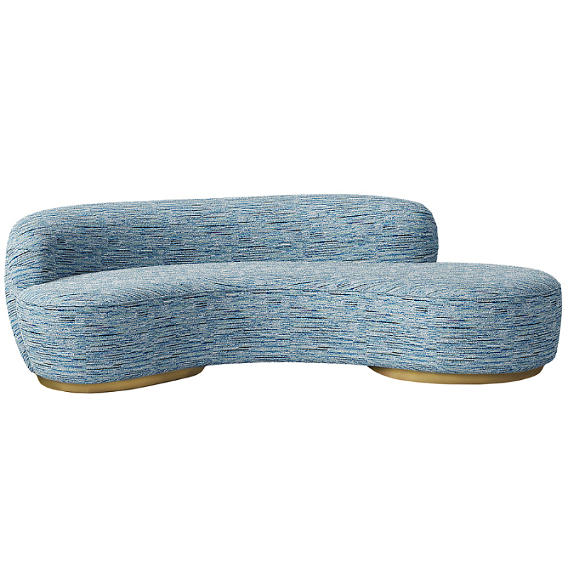 Диван Gold River Голубой Белый Латунь во Владивостоке | Loft Concept 