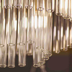 Люстра подвесная овальная со стеклянными трубками Nembus варинант исполнения - 3 | Loft Concept во Владивостоке