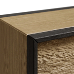 Тумба 2 ящика с подсветкой на рельефном фасаде Warm Industrial варинант исполнения - 5 | Loft Concept во Владивостоке