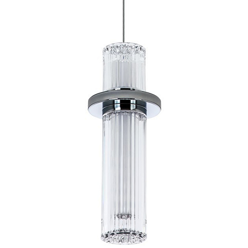Подвесной светильник хром Odile Acrylic Tube Hanging Lamp Chrome Прозрачный Хром Подвесной светильник хром Odile Acrylic Tube Hanging Lamp Chrome Прозрачный Хром во Владивостоке | Loft Concept