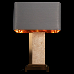 Настольная лампа с основанием из натурального камня c серым прямоугольным абажуром Lapis Tiburtinus варинант исполнения - 4 | Loft Concept во Владивостоке