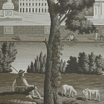 Обои ручная роспись Monuments of Paris Eau Forte on scenic paper варинант исполнения - 1 | Loft Concept во Владивостоке