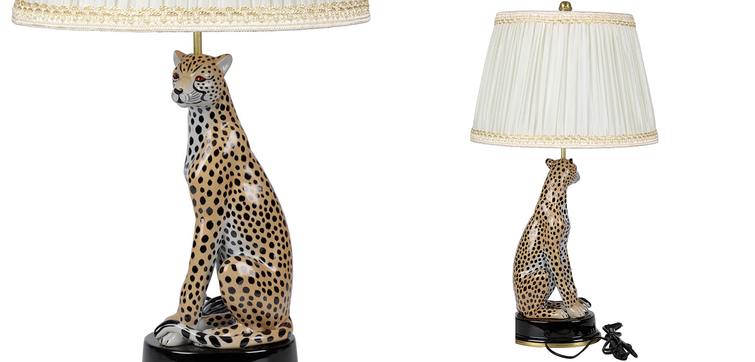 Настольная лампа с абажуром Leopard Table Lamp Настольная лампа с абажуром Leopard Table Lamp - Loft-Concept во Владивостоке