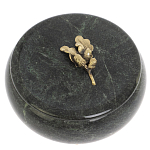 Шкатулка круглая из натурального камня змеевик Stone Casket варинант исполнения - 3 | Loft Concept во Владивостоке