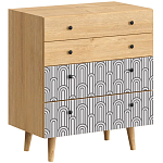 Комод с принтом на ящиках Elise Chest of Drawers варинант исполнения - 11 | Loft Concept во Владивостоке