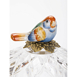 Конфетница с бронзовой ручкой и фарфоровой птичкой на крышке Eden Garden варинант исполнения - 3 | Loft Concept во Владивостоке