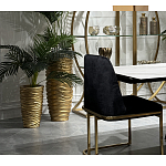 Стул обеденный велюровый черный с золотым каркасом Nobility варинант исполнения - 6 | Loft Concept во Владивостоке