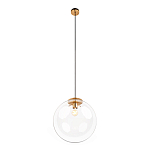 Подвесной светильник со стеклянным прозрачным плафоном в форме шара и золотыми металлическим акцентами 30 ClassiCon варинант исполнения - 2 | Loft Concept во Владивостоке