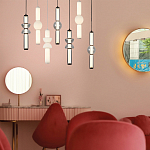 Подвесной светильник из дымчатого стекла цилиндрической формы с чёрным металлическим основанием Hiding secrets варинант исполнения - 9 | Loft Concept во Владивостоке