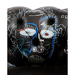 Кресло "Баския и Уорхол" Basquiat Warhol graffiti chair натуральная кожа варинант исполнения - 7 | Loft Concept во Владивостоке