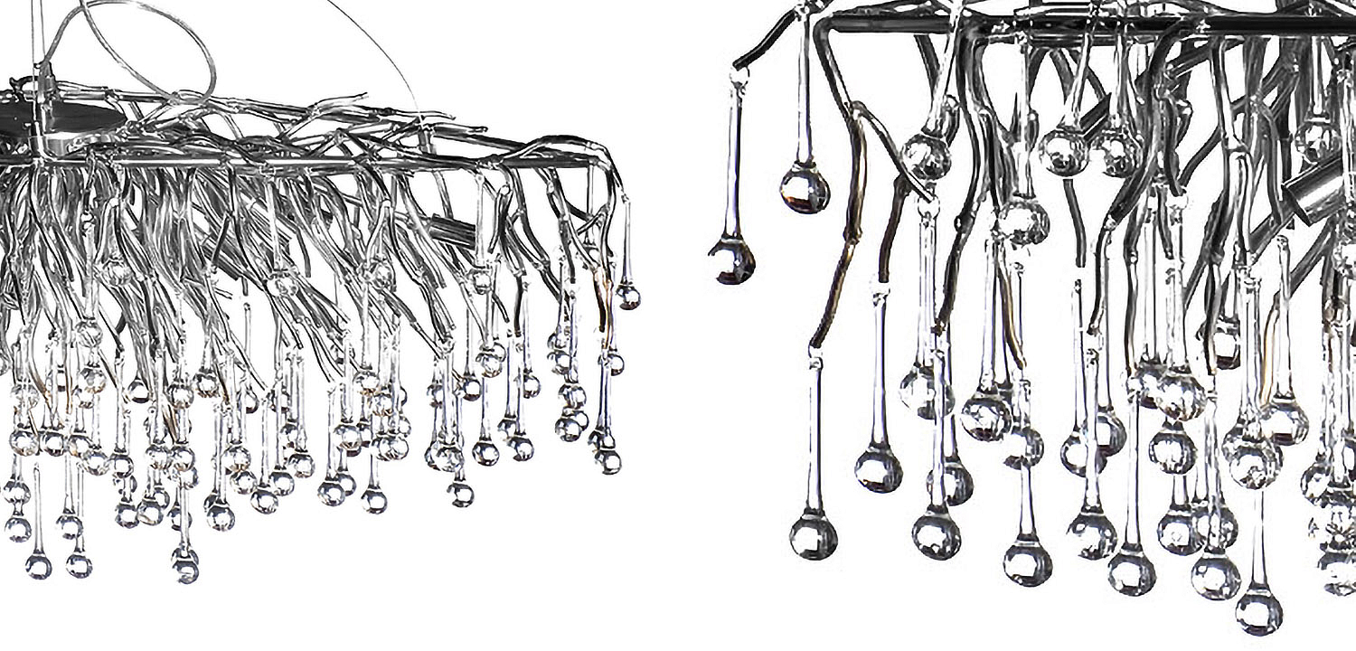 Люстра Droplet Chrome Chandelier Люстра Droplet Chrome Chandelier - Loft-Concept во Владивостоке