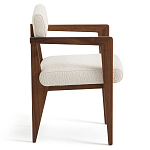 Кресло обеденное Alcove White Boucle из массива ореха варинант исполнения - 3 | Loft Concept во Владивостоке