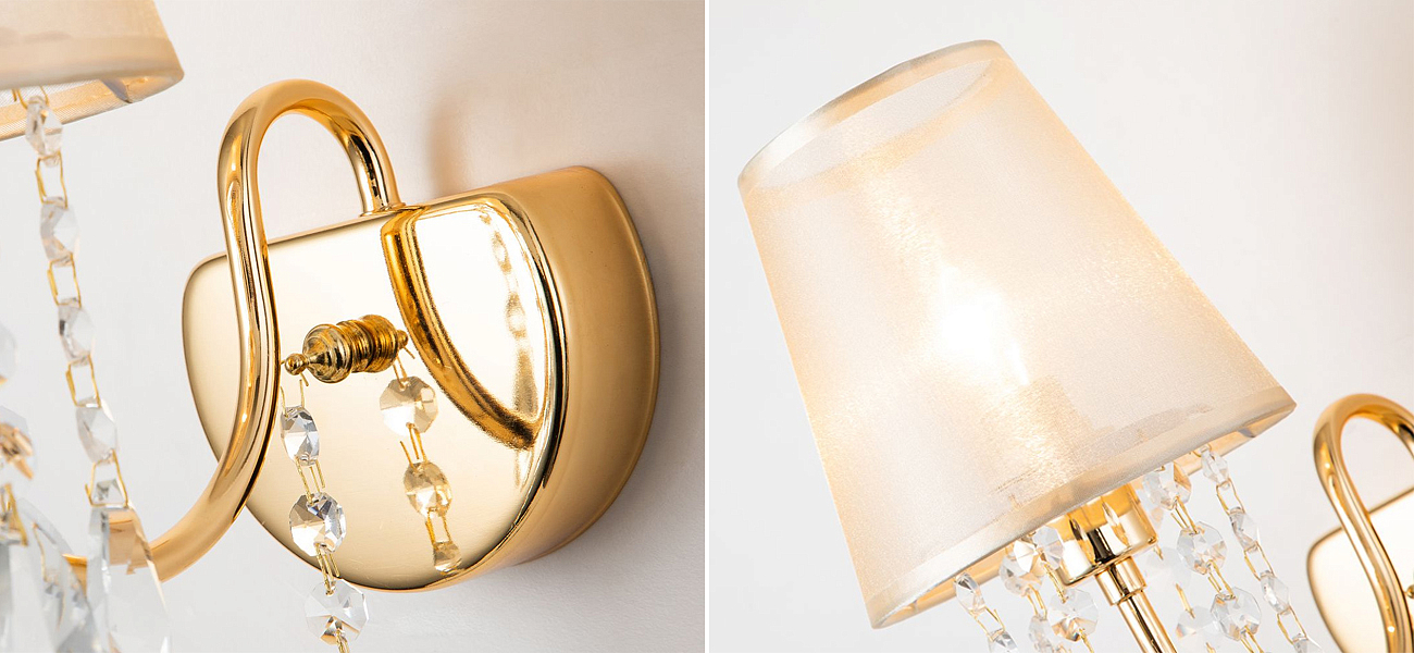 Бра золотого цвета с хрустальным декором Dainty Light Бра золотого цвета с хрустальным декором Dainty Light - Loft-Concept во Владивостоке
