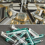 Дизайнерская люстра AQUA Blue Lagoon бирюзовое стекло несколько ярусов варинант исполнения - 3 | Loft Concept во Владивостоке