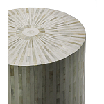 Круглый приставной столик с инкрустацией RADIAL BONE INLAY SIDE TABLE варинант исполнения - 1 | Loft Concept во Владивостоке
