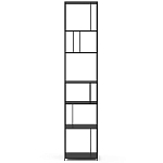 Высокий стеллаж из металла Menzie High Metal Rack Black варинант исполнения - 2 | Loft Concept во Владивостоке