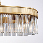 Люстра подвесная овальная со стеклянными трубками Длина 100 см Nembus варинант исполнения - 3 | Loft Concept во Владивостоке