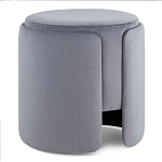 Пуф Alice Poof Grey Серый велюр варинант исполнения - 1 | Loft Concept во Владивостоке