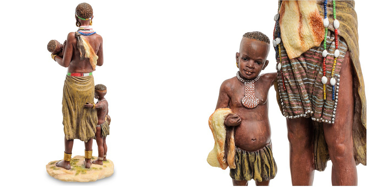 Статуэтка African woman with children Статуэтка African woman with children - Loft-Concept во Владивостоке