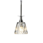 Подвесной светильник хромированного цвета с граненым прозрачным стеклянным плафоном Elstead Lighting варинант исполнения - 1 | Loft Concept во Владивостоке