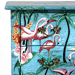 Комод с росписью Розовый фламинго L.XV CHEST OF DRAWERS Flowers with Flamingo варинант исполнения - 3 | Loft Concept во Владивостоке
