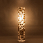 Торшер из перламутра на металлическом каркасе Indonesian Cylinder варинант исполнения - 5 | Loft Concept во Владивостоке