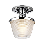 Потолочный светильник для ванных комнат с плафоном из прессованного фактурного стекла Quoizel варинант исполнения - 1 | Loft Concept во Владивостоке