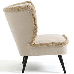 Кресло с декором бахрома Linen Fringe Chair Beige варинант исполнения - 3 | Loft Concept во Владивостоке