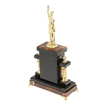 Часы настольные бронзовые из натурального камня Яшма с декором в виде Фемиды Themis Stone Clock варинант исполнения - 4 | Loft Concept во Владивостоке