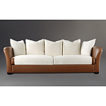 Элитарный современный диван Birmingham с кожаной спинкой варинант исполнения - 1 | Loft Concept во Владивостоке