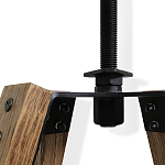 Барный стул со спинкой и металлической подставкой на 4-х деревянных ножках Коричневый Велюр Vendramin Chair варинант исполнения - 4 | Loft Concept во Владивостоке