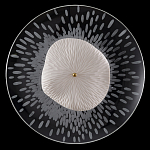 Бра с белым рельефным плафоном и стеклом с рисунком FLOW варинант исполнения - 3 | Loft Concept во Владивостоке