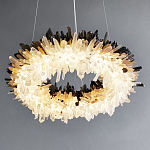 Люстра кргулая светодиодная из дымчатых и прозрачных необработанных кристаллов Raw Crystal варинант исполнения - 2 | Loft Concept во Владивостоке