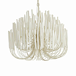 Люстра белая с несколькими ярусами деревянных палочек Bright Wooden Chandelier варинант исполнения - 1 | Loft Concept во Владивостоке