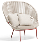 Дизайнерское уличное кресло с веревочной спинкой PETALO Armchair варинант исполнения - 1 | Loft Concept во Владивостоке