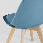 Стул с мягким велюровым сиденьем Arvika Blue варинант исполнения - 6 | Loft Concept во Владивостоке